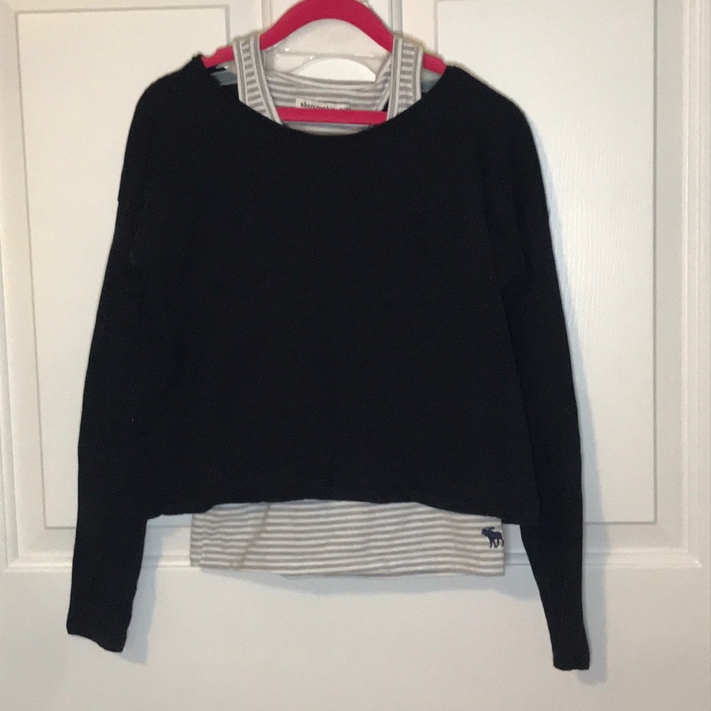 Layered long sleeve shirt